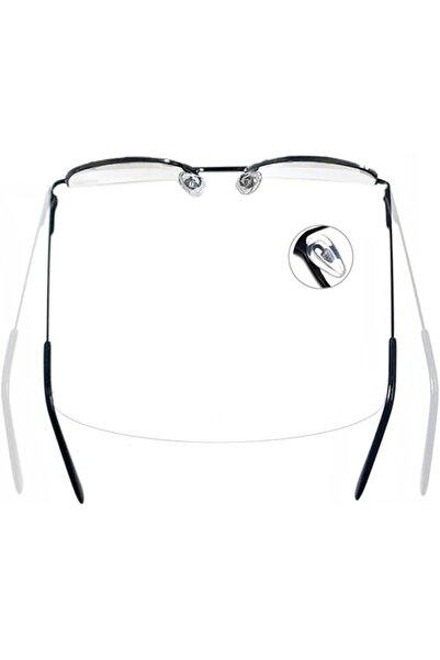 OEM Crescent-shaped metal reading glasses +2.5, set of 2 pairs, black and gray