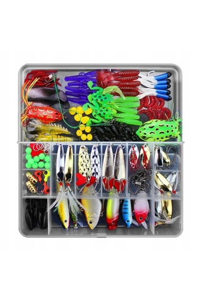 OEM Set de echipamente de pescuit, 141 piese, pentru pești răpitori, cutie or...