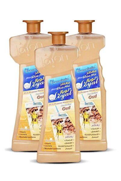 Loyal جل مركز مزيل للروائح المنزلية متعدد الاستخدامات، برائحة العود، 3 × 700 مل