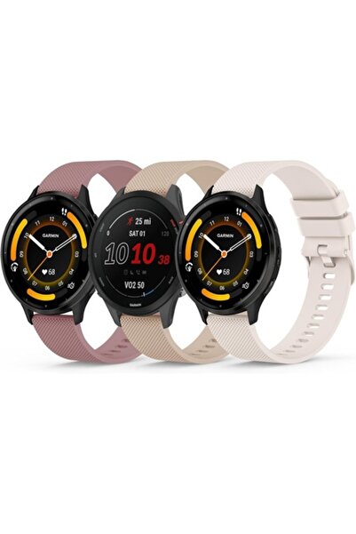 OEM Garmin smartwatch strap, set of 3, 22mm, silicone, multicolor, adjustable 130mm-205mm