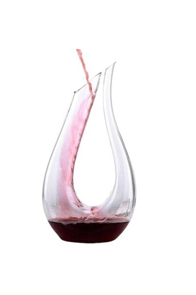 RESTEQ Wine Decanter, Crystal Glass, 1.5 L, 35 cm