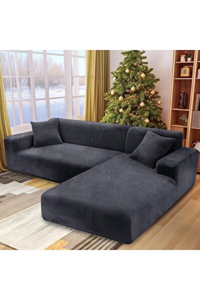 OEM Sofa cover, grey, ultrasoft elastic material, fits 235-300 cm sofas, set