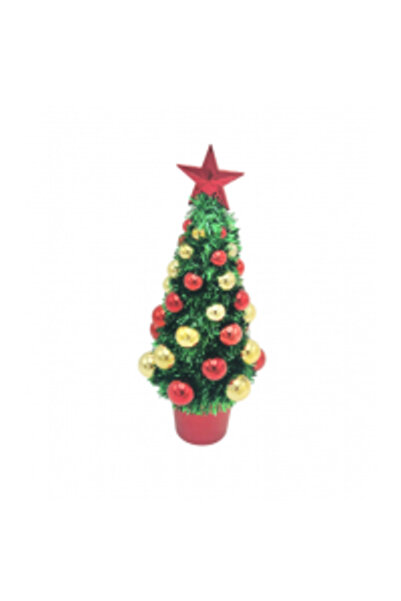 OEM Brad de Crăciun cu globuri și stea, multicolor