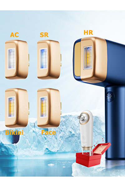 KINSEI BEAUTY جهاز إزالة الشعر بالليزر T14 مع 5 عدسات HR SR AC BK FA جهاز إزالة الشعر بالتبريد بدون ألم