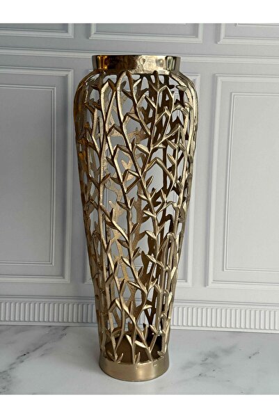 ROSSEV Arbol Eskitme Gold Delikli Vazo-72 cm