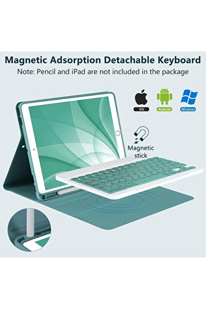 Alstrap iPad 11Th Generation A16 11-Inch/10Th Generation 10.9-Inch Compatible Wireless Tablet Case with Pen Holder and Keyboard