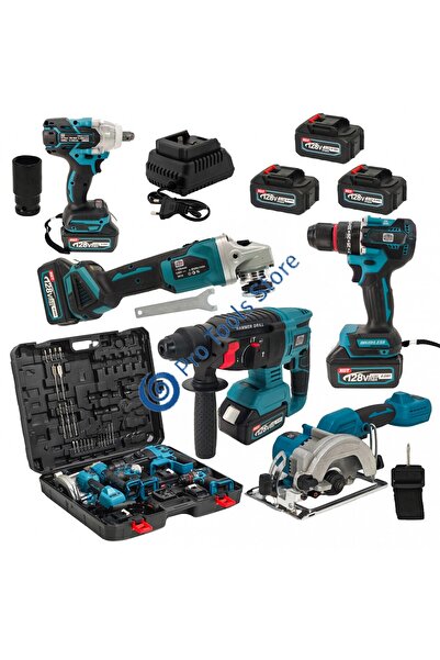 German Meister Complete 5-piece Cordless Kit, German Meister, 3 Batteries, 2 Chargers + Accessories, Brushless, New