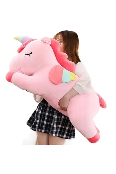 RESTEQ Jucărie de pluș, Unicorn, 70 cm, Design drăguț, Multicolor