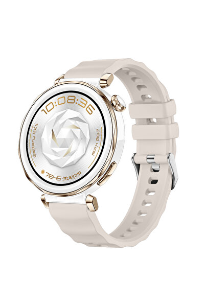 Sneezy حزام ساعة ذكية رياضي من السيليكون مع إبزيم معدني مرن متوافق مع ساعة هو...