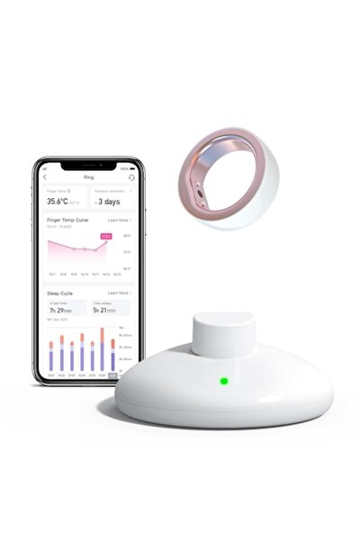 femometer Fertility and ovulation monitoring device, pink size 7, set with charging dock,