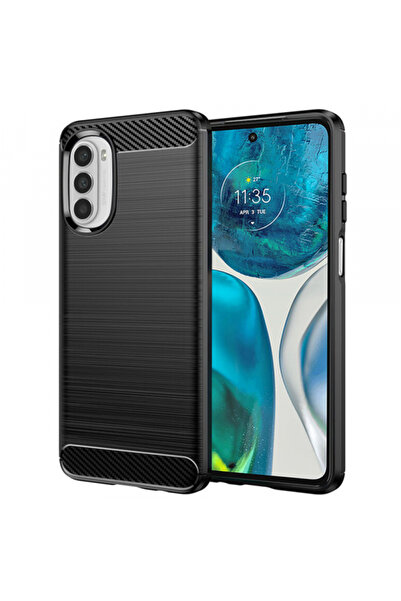 Motorola Калъф за Moto G52 / G82, Карбон, Черен