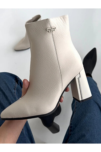 Heyzen İTHAL TABAN KADIN DERİ BOT BEJ