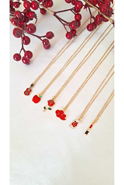 SOUL BY A&B 6LI ARKADAŞLIK KOLYESİ YILBAŞI KOLYESİ BFF KOLYE HEDİYELİK KIRMIZI KOLYE