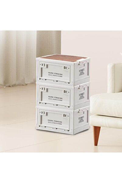 OEM Foldable camping storage box with lid, 1 set, multicolor