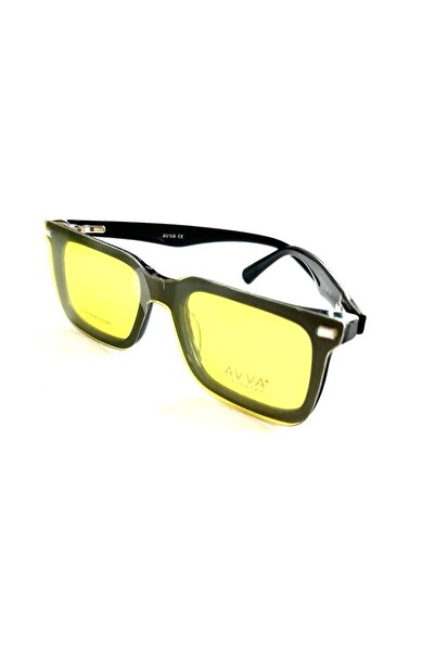 Avva 9669 C1 Polarized & Antifary Clip-On Unisex Sunglasses