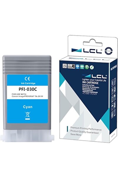OEM LCL PFI-030C ink cartridge 55 ml, water & light resistant, set for Canon