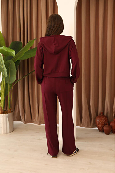 Nazline Women's Sweatshirt Sweatpants 2-Piece Top and Bottom Set