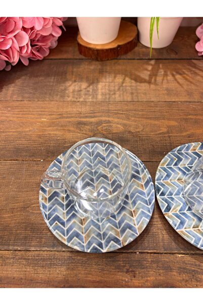 Bahar Home Tohana Zikzak Model 2-Piece Cup Set