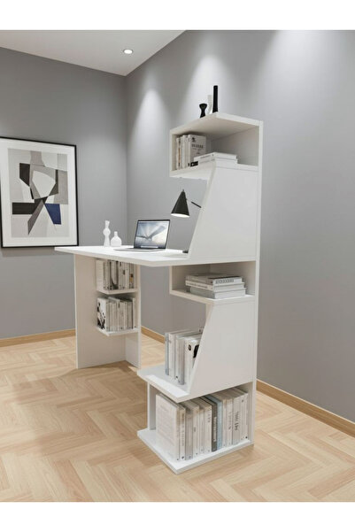 Genel Markalar HOBBES kitaplık kütüphane çok raflı şık dekoratif çalışma masası