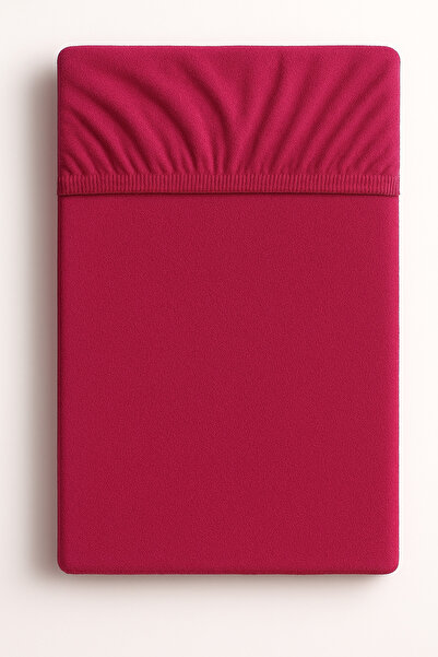 İQON Elastic Fitted Sheet Set Double Size Terry Cloth Fitted Sheet Fuchsia