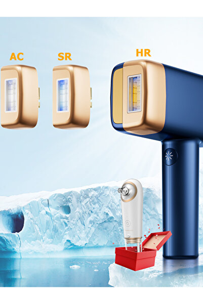 KINSEI BEAUTY جهاز إزالة الشعر بالليزر T14 IPL مع تبريد الثلج بثلاث عدسات HR ...