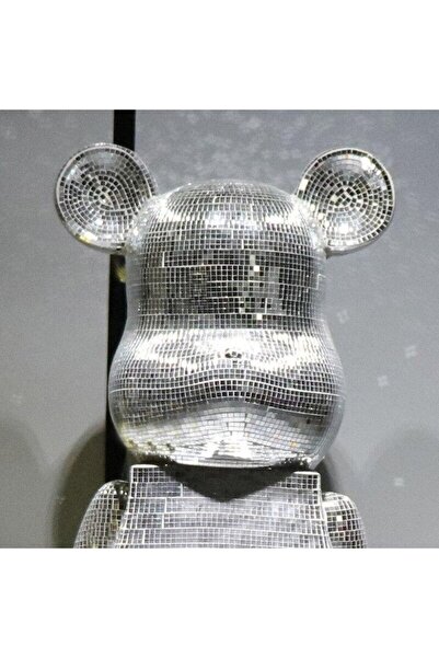 OEM Bearbrick Supreme Figure 155 cm, Silver, Modern Design