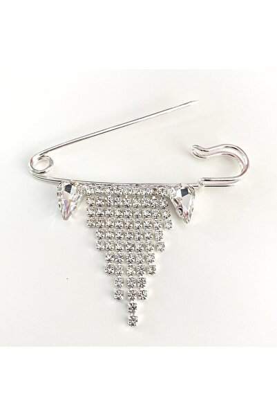 yumakça Taşlı Broş Üzüm Salkım Model Gümüş, Şık Şal Elbise Ve Yaka İğnesi