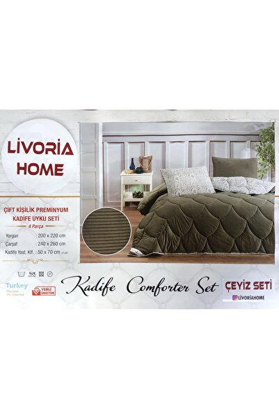 livoriahome collections www.livoriahome.com Preminyum Kadife Çift Kişilik Uyku Seti
