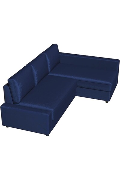 OEM Husă de canapea Friheten, catifea albastră, mărime adaptată, doar husa