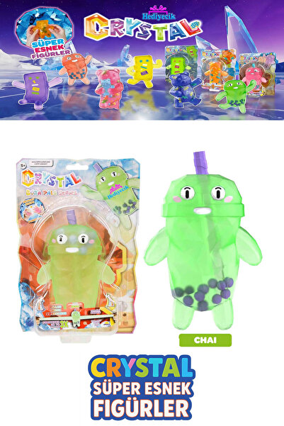 hediyecik Crystal Esnek Uzayan Figür Bubble Tea Boba Pals Stretch Serisi Figü...