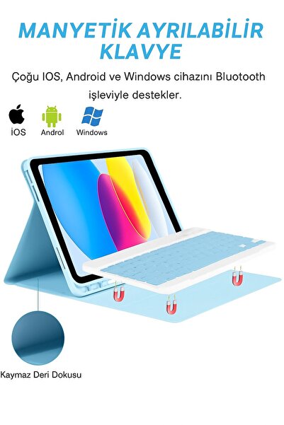 Alstrap iPad 11Th Generation A16 11-Inch/10Th Generation 10.9-Inch Compatible Wireless Tablet Case with Pen Holder and Keyboard