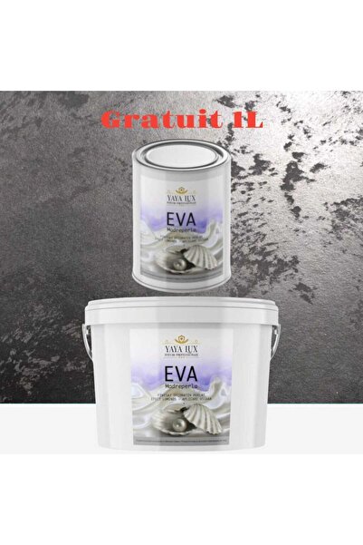 YaYa Color Package 2.5 L + 1 L Free, Luxury Decorative Paint, Eva Madreperla Black with Glass Flakes