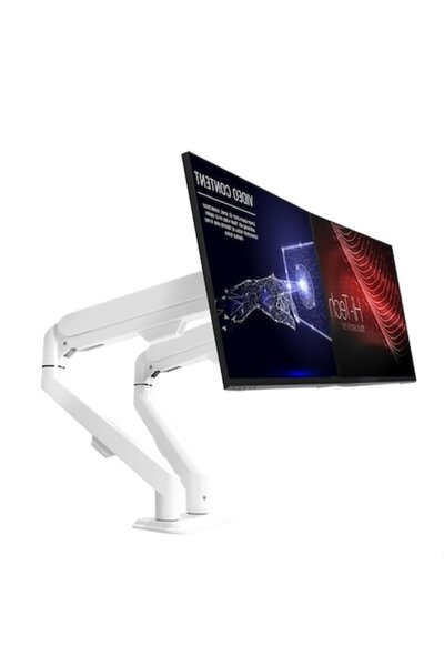 OEM Braț pentru două monitoruri, 17-30 inch, 9 kg, alb, 37x25x20cm