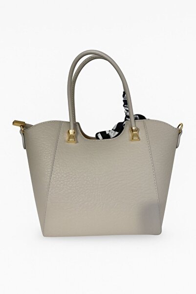 KS KADİR SARAÇ Women's Hand and Shoulder Bag with Soft Textured Scarf Detail