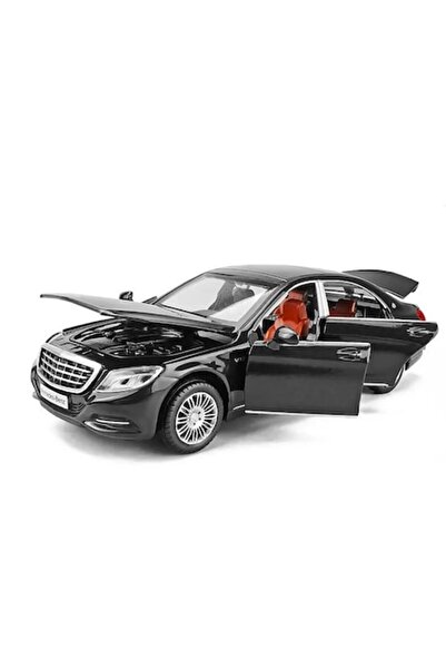 RESTEQ Model auto Mercedes Benz S600, Metal/Plastic, Scară 1:32, Negru