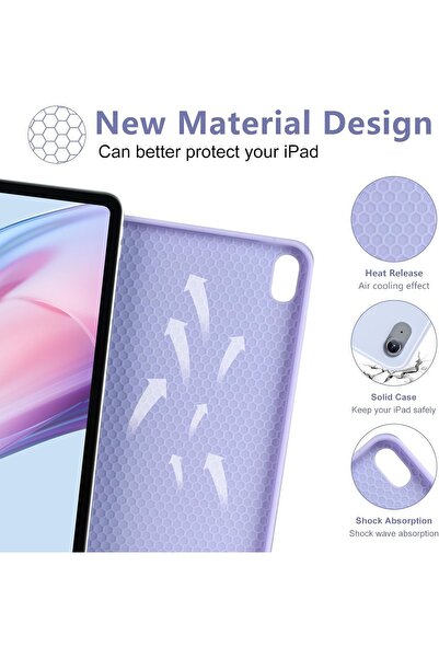 Alstrap iPad Air 11 Inch M2/M3 Air 4/5 10.9 Inch Compatible Wireless Tablet Case with Keyboard and Pencil Holder