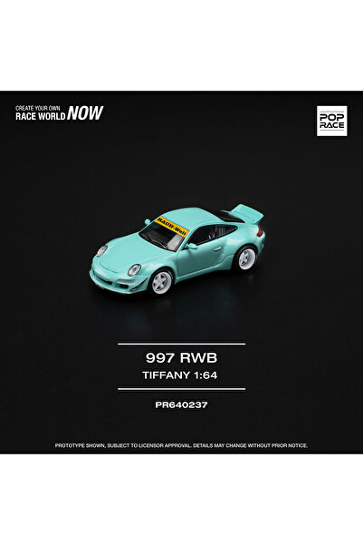 HOT WHEELS Pop Race 1/64 RWB 997 Tiffany Blue - PR640237