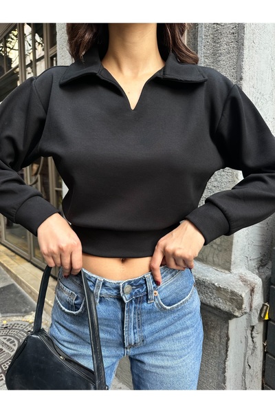 BEJNA Women's Polo Neck Modal Textured Soft Blouse