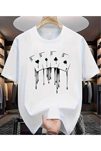 ORVIO Group Melting Aces Cards Printed T-Shirt