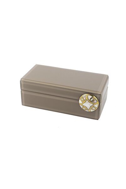 Mikasa Moor Capuccino sedefli Cam Kutu 21x12x8cm