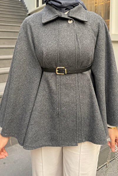 Tarzım Tuba Oversized Cape Cut Cashmere Poncho