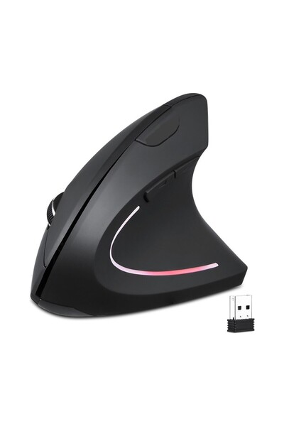 Renvox Kablosuz Ergonomik Dikey Mouse - 800/1200/1600 DPI Ayarlı Konforlu Sessiz Mouse