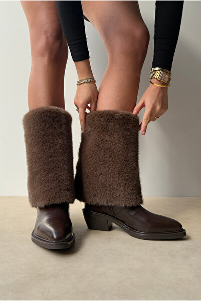 Mupa Shoes Γυναικείες Μπότες ΚΑΦΕ ΛΑΚΑΡΙΣΤΟ ΔΕΡΜΑ