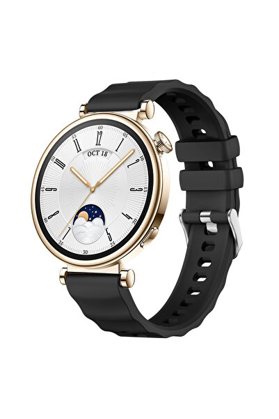 Sneezy حزام ساعة ذكية رياضي من السيليكون مع مشبك معدني مرن متوافق مع ساعة هوا...