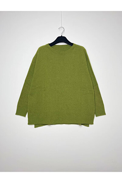 FASHION Pulover din lână, viscoză și cașmir, mărime plus, cu fante laterale -...