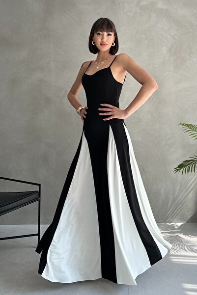 New Now Partial Pattern Sandy Dress with String Straps