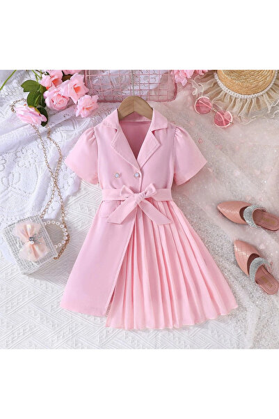 1way فستان بناتي بكسر من الأمام