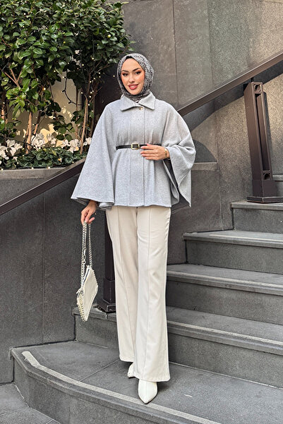 Tarzım Tuba Oversized Cape Cut Cashmere Poncho