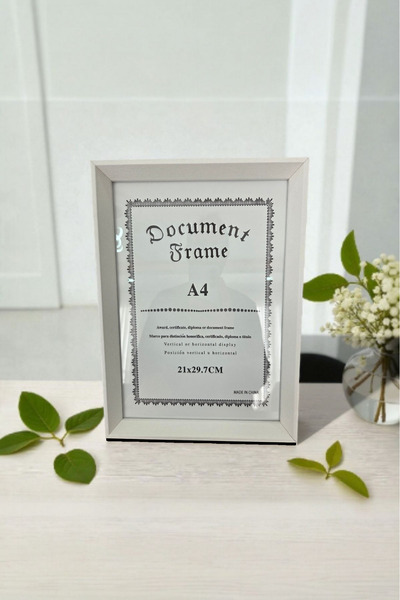 BSP A4 Resim Çerçevesi Ölçüsü 21cm Genişlik 27cm yükseklik (CAMLI)