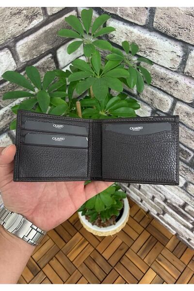 GUARD Brown Genuine Leather Single Fold Classic Model Horizontal Men's Wallet - Grd251115Wt1115